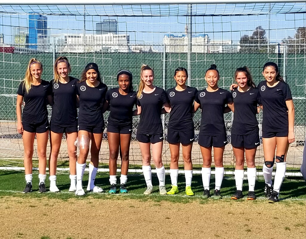 group picture of LAFC Slammers players in Las Vegas ECNL CSP